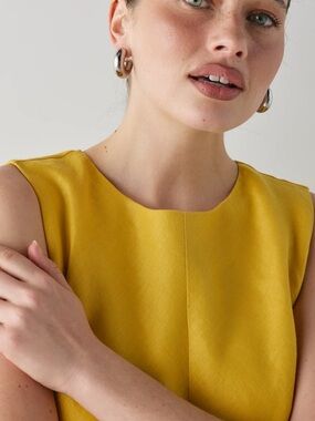 VRG GRL Yellow Sleeveless Sheath Dress Size 2 US